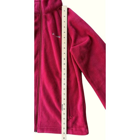 Columbia Benton Springs Full Zip Fleece Beet Pink Jacket Women's Large - Picture 2 of 7